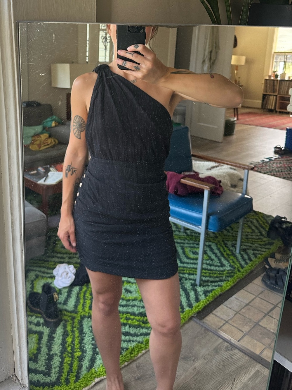 Free People knock out One-Shoulder Mini Dress